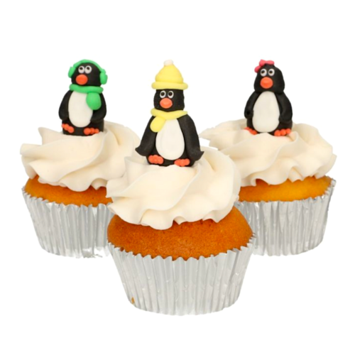 FUNCAKES SUGAR DECORATIONS - (3D) PENGUINS