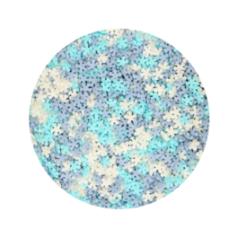 FUNCAKES SPRINKLES - MINI SNOWFLAKES (BLUE AND WHITE) 50 G