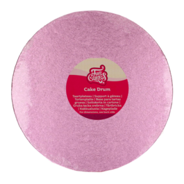 FUNCAKES ROUND CAKE DRUM - PINK 25 CM