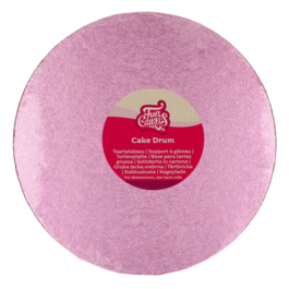 FUNCAKES ROUND CAKE DRUM - PINK 30 CM