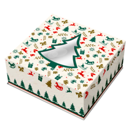 BOX FOR ROSCON DE REYES CHRISTMAS TREE DESIGN -  24 X 7,5 CM