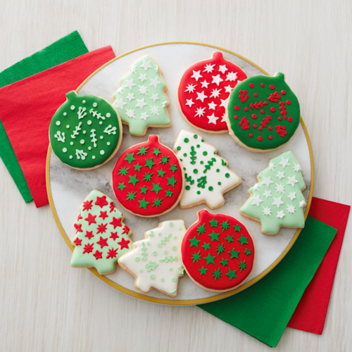 WILTON CUTTERS AND STENCILS SET - CHRISTMAS BISCUITS