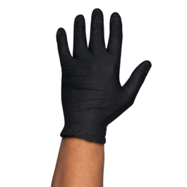 RUBBEREX BLACK NITRILE GLOVES - S (SMALL) 3.2 G