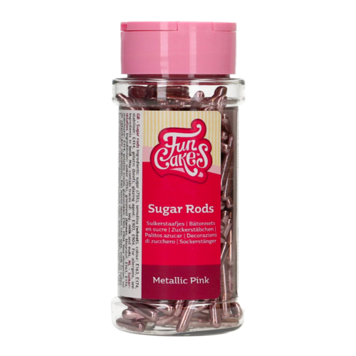 FUNCAKES SUGAR STICKS XL - METALLIC PINK 70 G