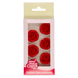 FUNCAKES MARZIPAN DECORATIONS - RED ROSES