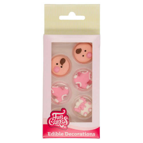 FUNCAKES SUGAR DECORATIONS - PINK BABY GIRL