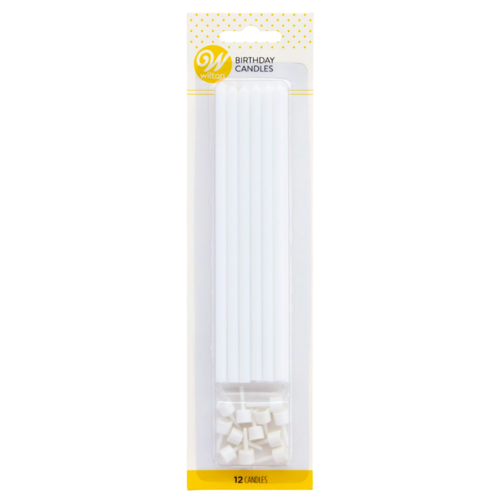 WILTON BIRTHDAY CANDLES - EXTRA-LONG WHITE