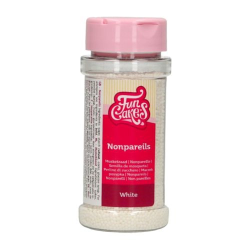 FUNCAKES SUGAR PEARLS (NONPAREILS) - WHITE 80 G