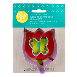 WILTON METALLIC CUTTERS SET - FLOWER AND BUTTERFLY