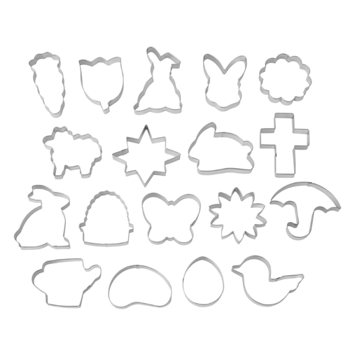 WILTON SET 18 BISCUIT CUTTERS - EASTER