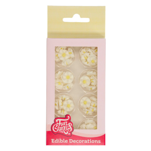 FUNCAKES SUGAR DECORATIONS - MINI WHITE FLOWERS