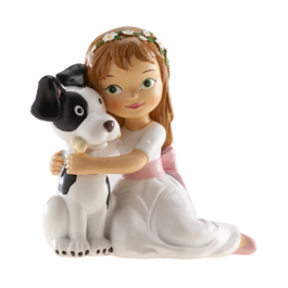 DEKORA CAKE FIGURE - GIRL WITH DOG