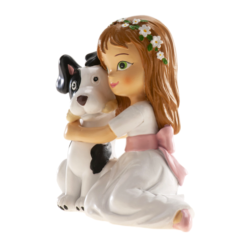 DEKORA CAKE FIGURE - GIRL WITH DOG