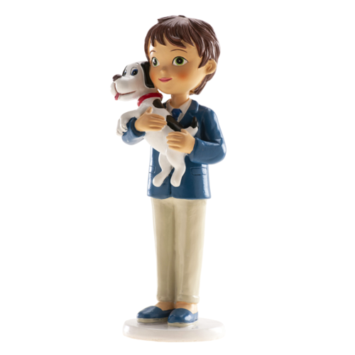 DEKORA CAKE FIGURE - BOY WITH A DOG