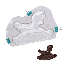 POLYCARBONATE CHOCOLATE MOULD - ROCKING HORSE 3D