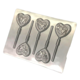 CHOCOLATE LOLLIPOP MOULD - HEARTS