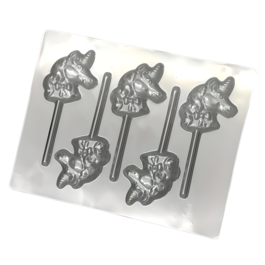 CHOCOLATE LOLLIPOP MOULD - UNICORNS