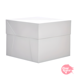 WHITE CAKE BOX - 40 CM (UNEMBOSSED)