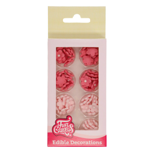 FUNCAKES SUGAR DECORATIONS - PINK MINI FLOWERS