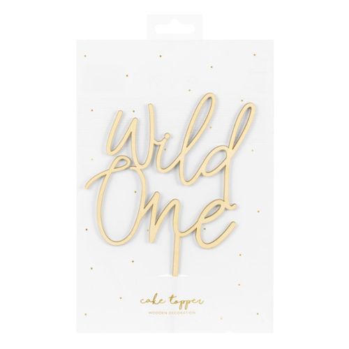PARTYDECO WOODEN CAKE TOPPER - "WILD ONE"
