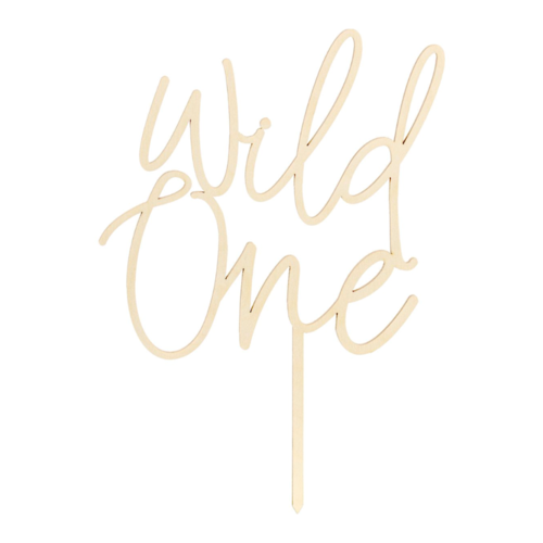 PARTYDECO WOODEN CAKE TOPPER - "WILD ONE"