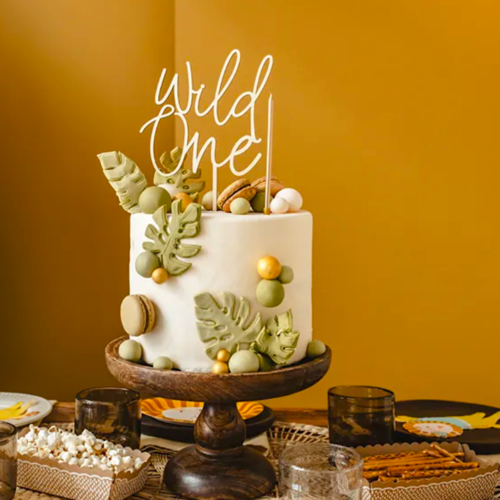 PARTYDECO WOODEN CAKE TOPPER - "WILD ONE"