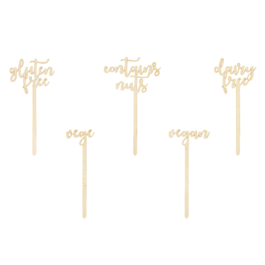 PARTYDECO WOODEN TOPPER - SWEET TABLE SIGNS
