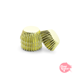 GOLDEN MINI CUPCAKE CAPSULES - 60 UNITS