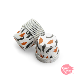 MINI CUPCAKE CAPSULES (REINFORCED EDGE) - MOUSTACHES & LIPS