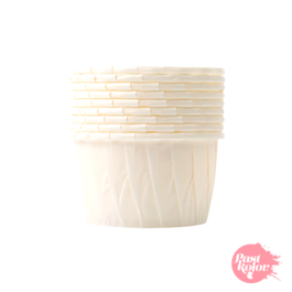 MINI CUPCAKE BAKING CAPSULES (REINFORCED EDGE) - WHITE