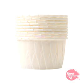 CUPCAKE BAKING CAPSULES (REINFORCED EDGE) - WHITE