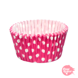 CHERRY CUPCAKE CAPSULES WITH POLKA DOTS - 24 UNITS