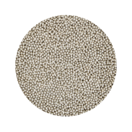 FUNCAKES SUGAR PEARLS - METALLIC SILVER (2 MM) 80 G