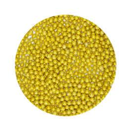 FUNCAKES SUGAR PEARLS - METALLIC GOLD (4 MM) 80 G