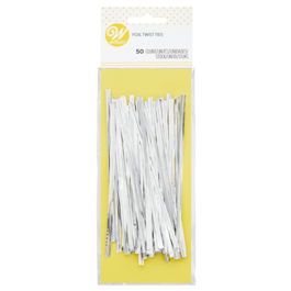 WILTON SILVER BAG TIES (50 PCS.)