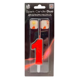 CIALFIR RED SPARK CANDLE "DUO" - NUMBER 1