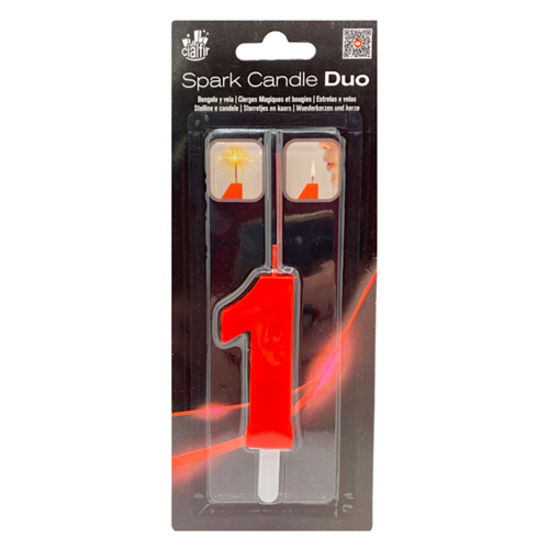 CIALFIR RED SPARK CANDLE "DUO" - NUMBER 1