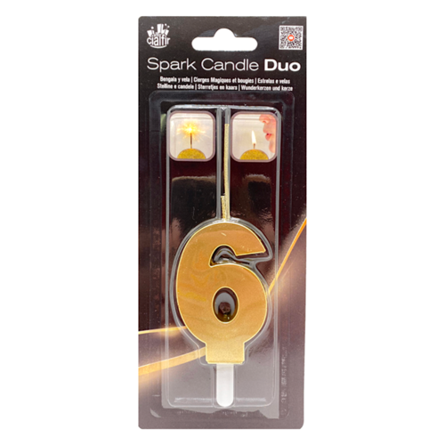 CIALFIR GOLDEN SPARK CANDLE "DUO" - NUMBER 6