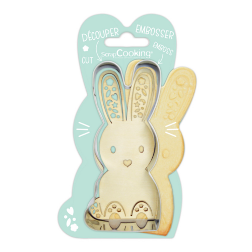 SCRAPCOOKING BISCUIT CUTTER + EMBOSSER - RABBIT