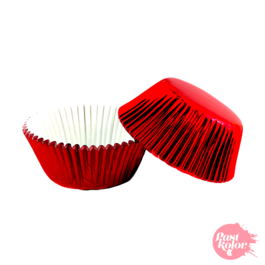 CUPCAKE CAPSULES RED METALLIC - 40 UNITS