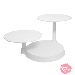 WHITE CAKE STAND 3 FLOORS