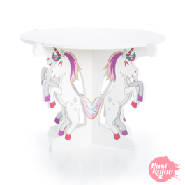 WHITE CAKE STAND - UNICORNS