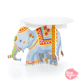 WHITE CAKE STAND - ELEPHANTS