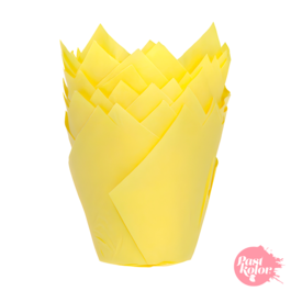 TULIP CUPS FOR MUFFINS - YELLOW