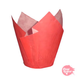 TULIP CUPS FOR MUFFINS - RED