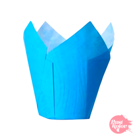 TULIP CUPS FOR MUFFINS - BLUE