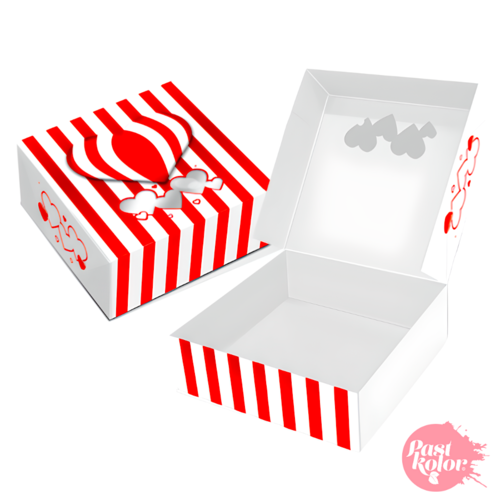 BISCUIT BOX WITH HEARTS AND STRIPES - BIG