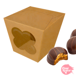 BISCUITS AND CHOCOLATES KRAFT BOX WITH WINDOW -12 X 11 CM