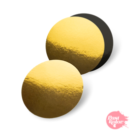 BLACK AND GOLD ROUND CAKE BASE - 32,5 CM  / 3 MM THICK
