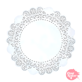 WHITE DOILIES 35 CM  - 5 UNITS